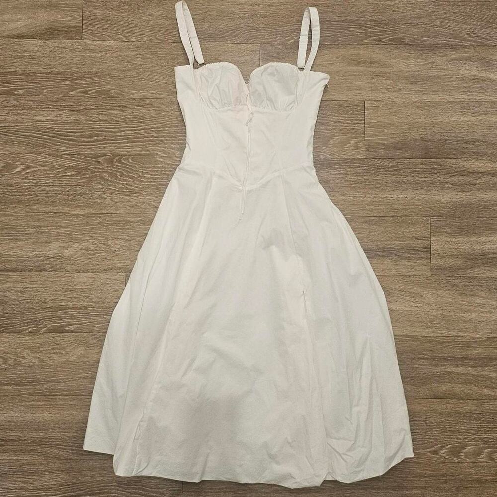 House of CB 'Carmen' White Bustier Midi Sundress